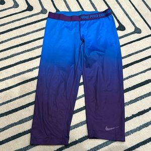 Nike pro combat running tights. Compression blue and purple L
